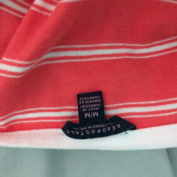 coral and white striped halter top - Picture 3 of 3